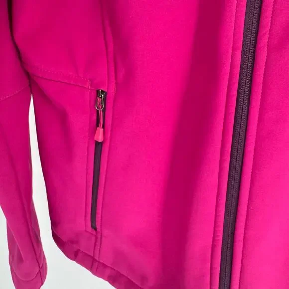 North Face Plum Pink Apex Bionic Hoodie Softshell Jacket L134702 - Picture 3 of 7